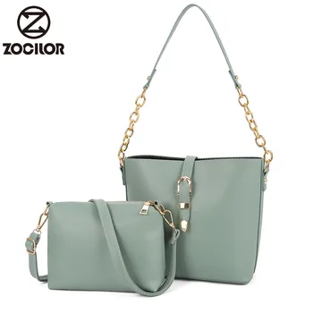 

Fashion 2sets small Women Handbag pu Leather Women Shoulder Bags Famous Brand Designer Women Bags Ladies Casual sac a main