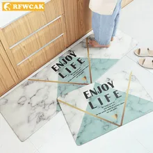 RFWCAK ПВХ кожаный кухонный коврик для ванной комнаты коврик для двери домашний коврик для входа водонепроницаемый маслостойкий кухонный коврик