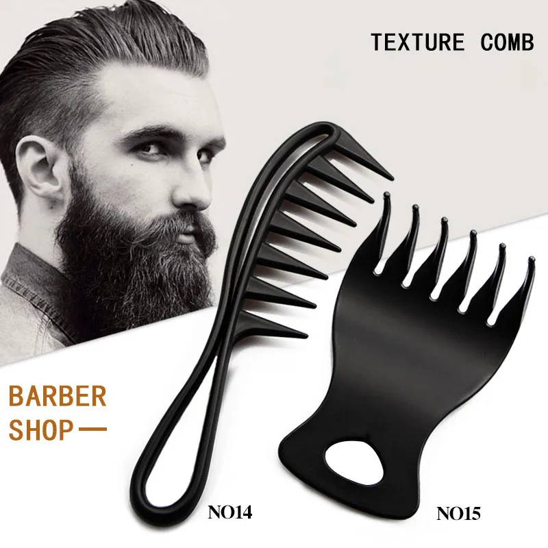 Handle Grip Large Tooth Detangling Curly Hair Comb Back Head
