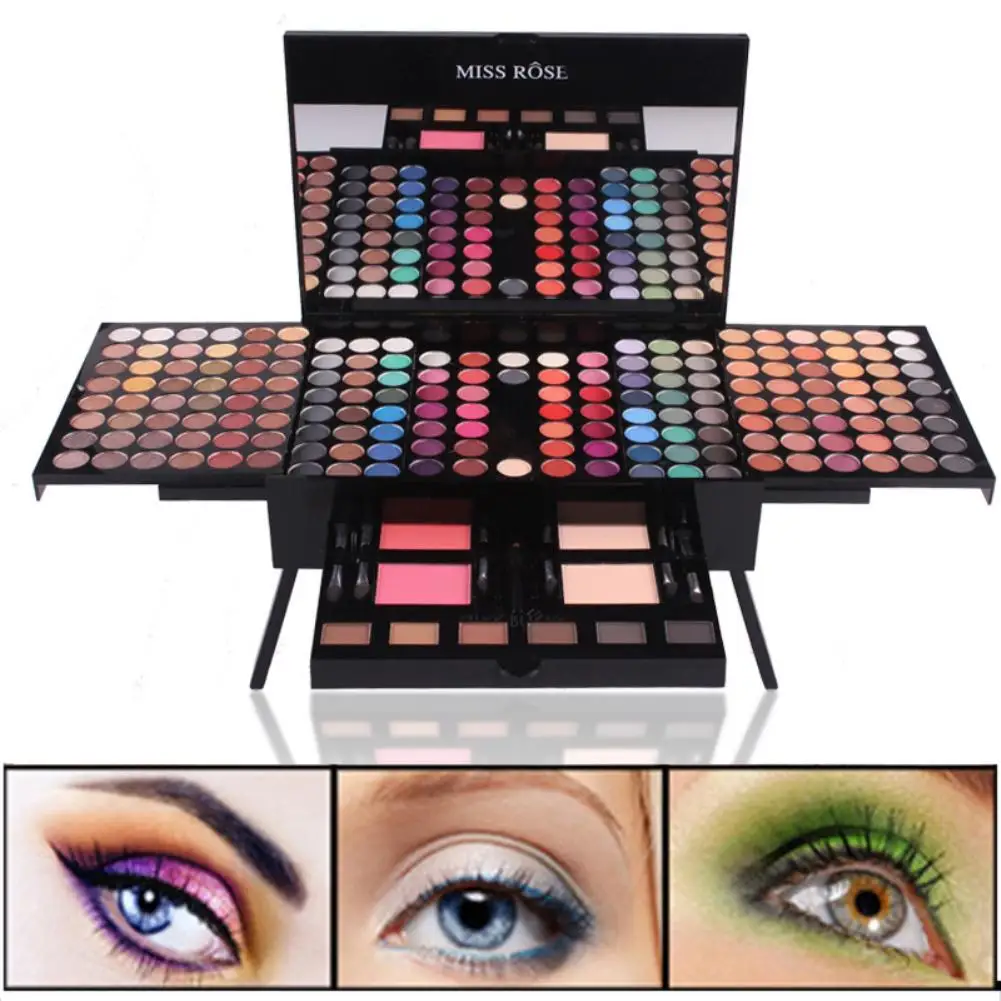 

180 Colors Piano Eyeshadow Palette Brush Blusher Pressed Powder Eye Makeup Set