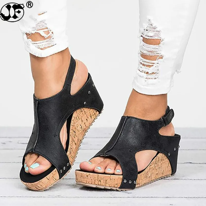 single strap wedges