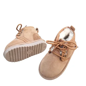 

Children Casual Shoes Autumn Winter warm Martin Boots Boys Shoes Fashion Leather Soft Antislip Girls Boots Sport Running Shoes