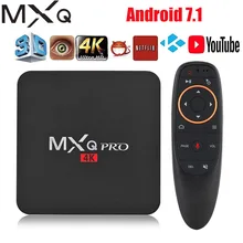 Android tv box MXQ pro 4K Android 7,1 HD 3D 2,4G WiFi S905W четырехъядерный Медиаплеер smart tv android tv box может подписаться на IP tv