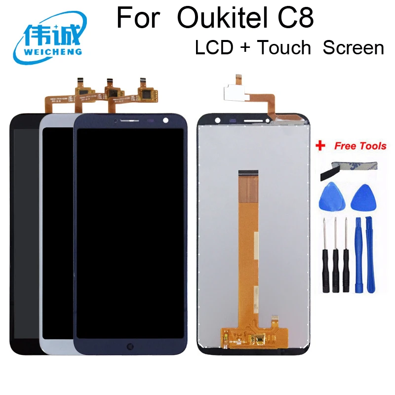 Для оригинального Oukitel C8 3G ЖК экран + кодирующий преобразователь сенсорного
