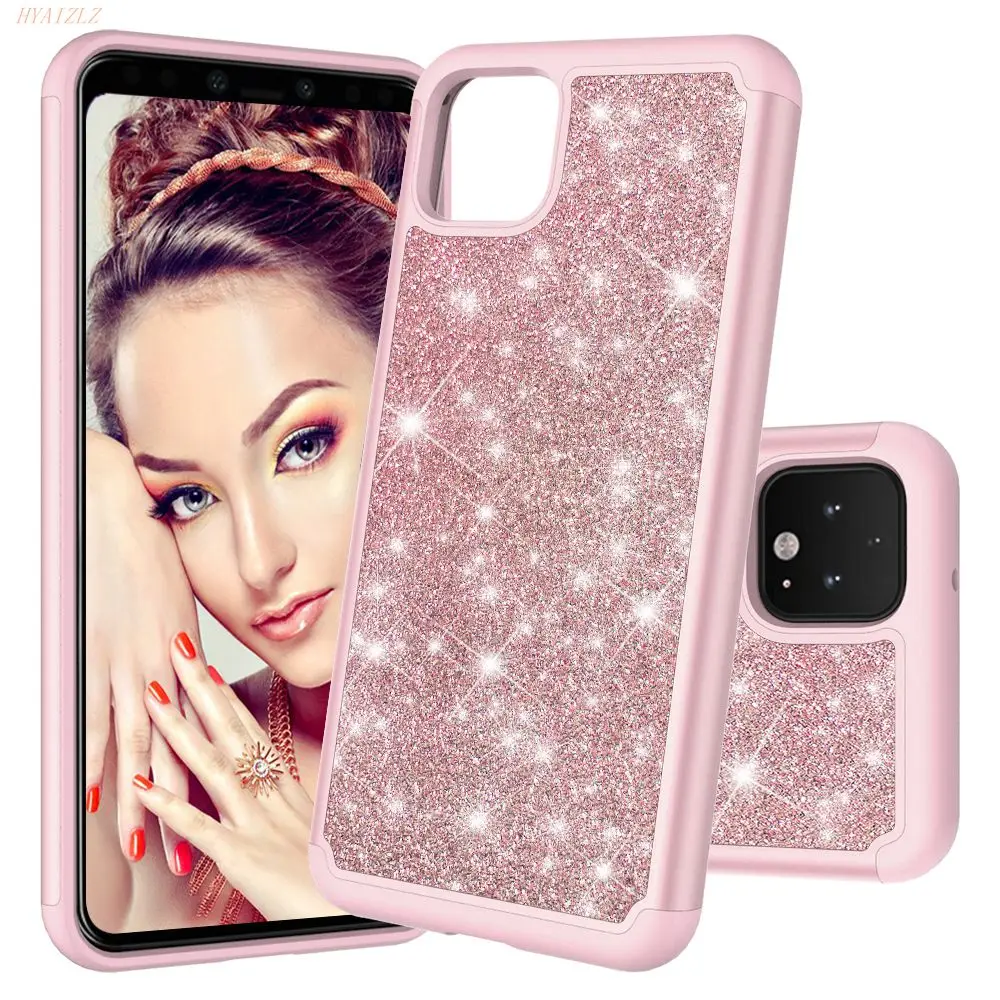 

Case for Google Pixel 4 XL 3A Phone Shell Glitter Bling Dual Layer Heavy Duty Protective Back Cover for Google Pixel 3 XL Fundas