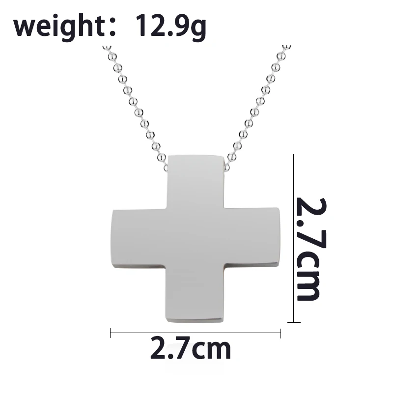 Stainless Steel Cross Pendant Anime EVA Katsuragi Misato Necklace for Women Cosplay Jewelry Beads Chain Charms Amulet Necklaces - Image 3