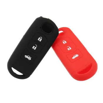 

3 Buttons Car Key Shell Silicone Remote Key Case Cover Skin Hood Holder for Mazda 2 3 5 6 8 For Atenza CX5 CX-7 CX-9 MX-5 RX