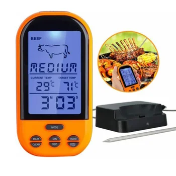 

Waterproof Wireless Meat Thermometer Oven Smoker BBQ Remote Digital Food Probe Digital Meat Thermometer Transmitter