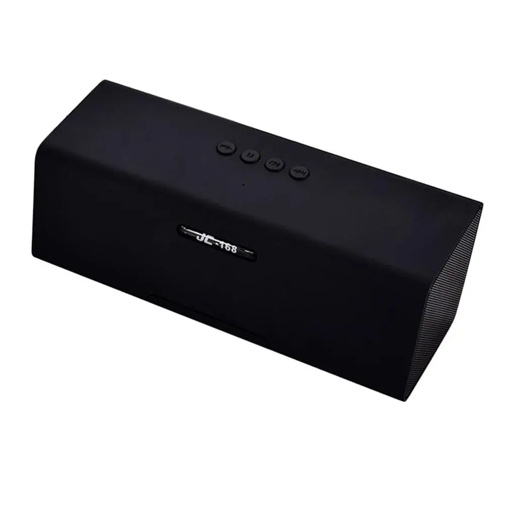 Мини беспроводной Bluetooth динамик стерео бас мобильный телефон планшет TF карта FM динамик с подставкой держатель - Цвет: Черный