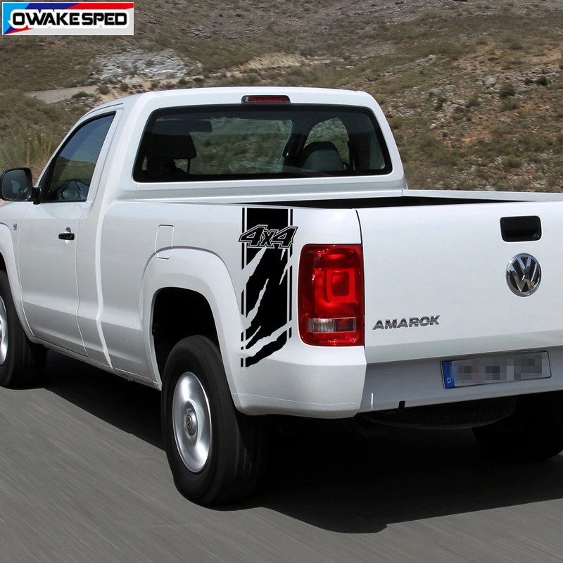 Pick-up Car Tail Trunk Side Decor Sticker 4x4 OFF ROAD Vinyl Decals For Volkswagen-Amarok Auto Customized Accessories (2)