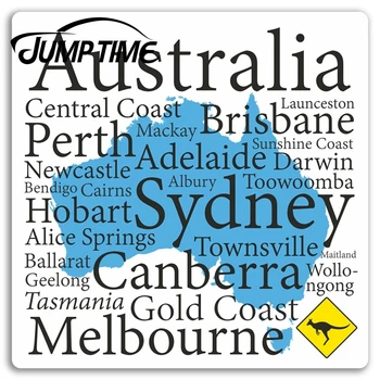 

Jump Time for Australia Map Vinyl Stickers Fun Travel Sticker Laptop Luggage Auto Bumper Motor Decal Waterproof Car Accessories
