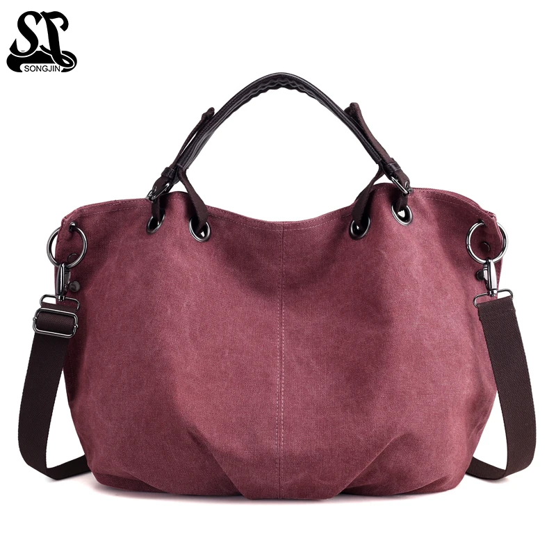 

Women Shopping Bag Female Canvas Cloth Shoulder Bag Environmental Storage Handbag Reusable Foldable Eco Grocery Totes