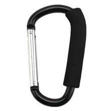 

Large D-shape Aluminum Alloy Carabiner Quick-release Soft Handle Shopping Hook Camping Buckle Hook Outdoor Keychain Carabiner