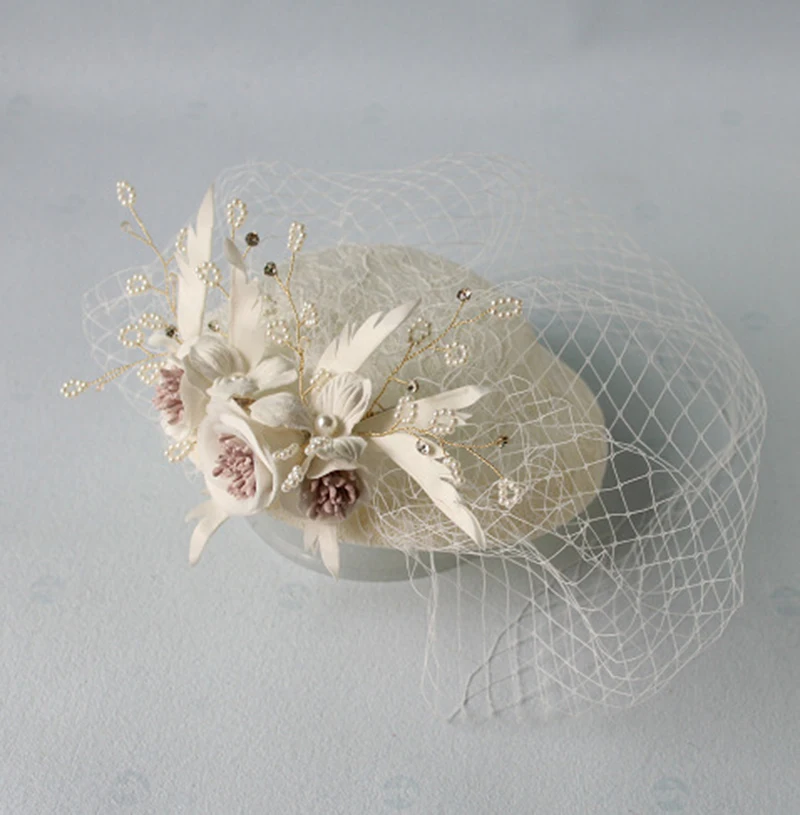 Elegant Bridal Hat And Fascinators Headpiece Corsage Women Wedding Party Hair Accessories
