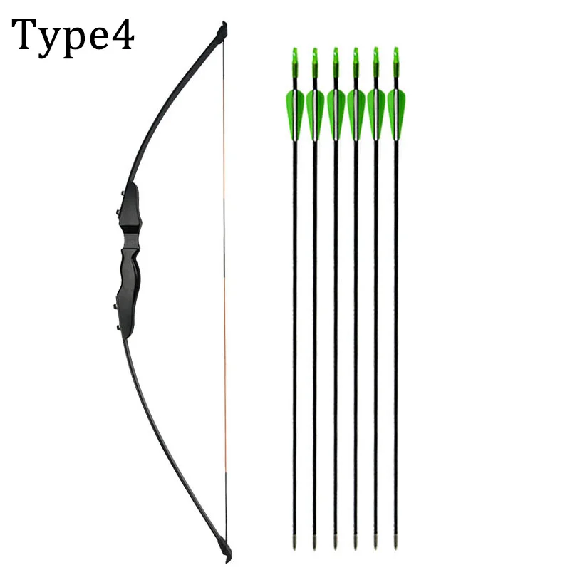 40lbs прямой лук 5" Молодежный Начинающий тренировочный Рекурсивный лук 31,5" Стекловолоконный набор стрел для охоты стрельбы из лука - Цвет: Type4(Bow and Arrow)