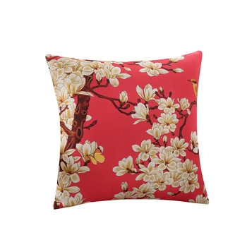 

Spring Flower Prttern Cushion Cover 45x45cm Plante Pillow Cover For Sofa Decorative Pillows For Living Room Sofa Cat Pillowcase