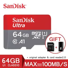 SanDisk 32G Micro SD карта 32 Гб 64 Гб класс 10 128 г/64 г SDXC 400 г/256 ГБ SDHC TF карта памяти Поддержка официальной проверки