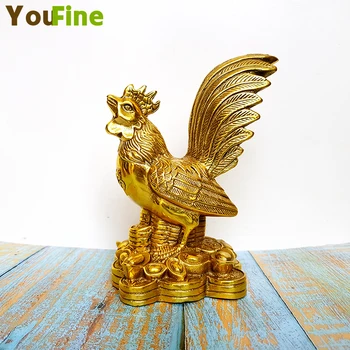 

Bronze cock sculpture Chinese traditional zodiac commemorative ornaments Multi-style size can be customized