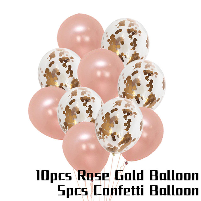 Birthday Rose Gold Number Foil Balloon Party Decorations Kids First 1st 2nd 3rd Birthday Baby Shower Boy Girl Baloons
