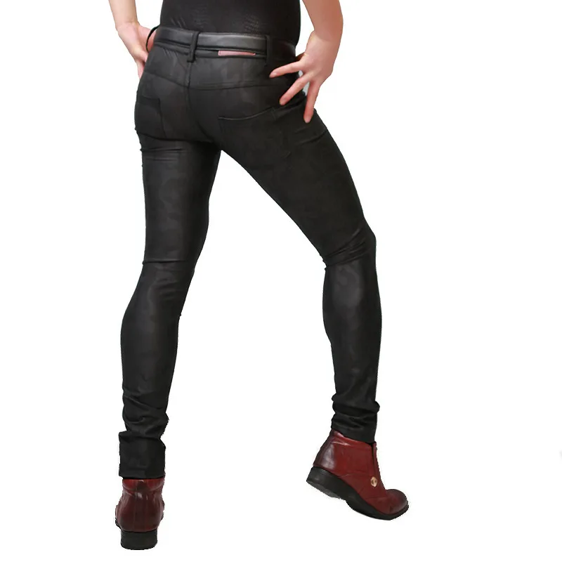 Летние мужские сексуальные узкие брюки-карандаш тонкие эластичные длинные брюки