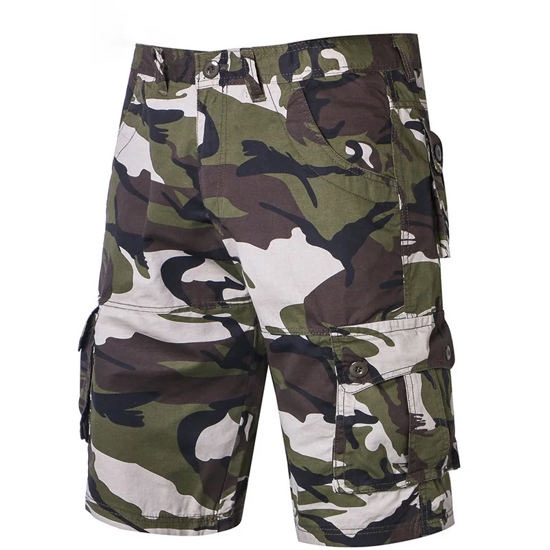 

Military Camouflage Tactical Shorts Summer Male Military Combat Multi-pocket Cargo Cotton Lightweight Casual Pants Work Pants