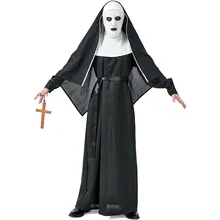 Женское платье для сестер в стиле террора, страшный костюм монахини, вечеринка Хэллоуин карнавал, костюм для косплея