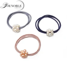 Красивый милый натуральный жемчуг волос круг для женщин, эластичная лента для волос подарок на день рождения дочери