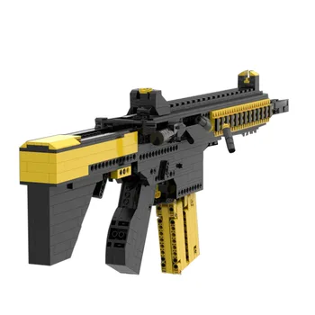 

900+Pcs MOC Mechanical Weapon DIY High Difficulty Blaster Model Bricks Compatible With M416 Blaster Bricks Child Education Toys
