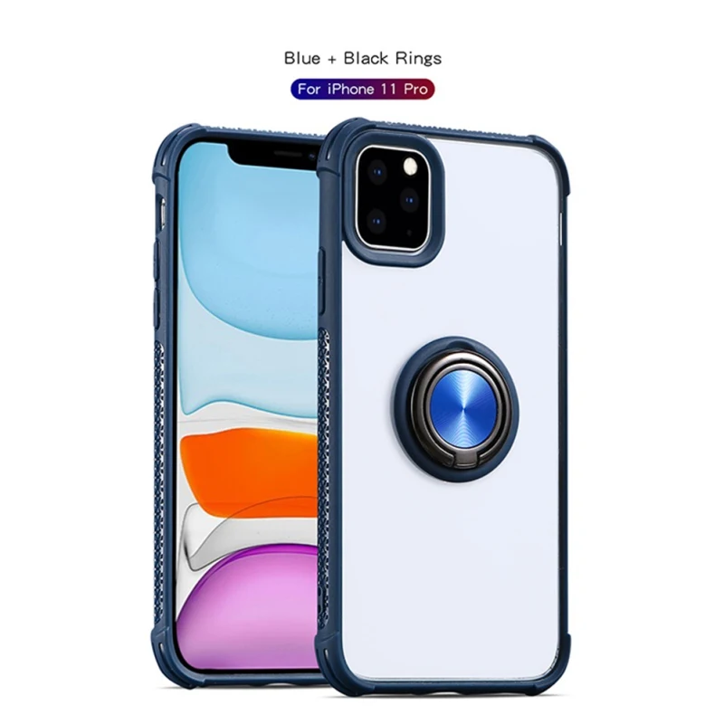 С кольцом для IPhone 11 Pro Мягкий Силиконовый ТПУ чехол для телефона