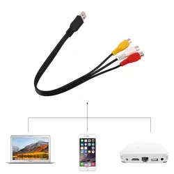 1,5 м USB Male-3RCA Мужской Видео av-кабель конвертер адаптер для HD tv компьютера