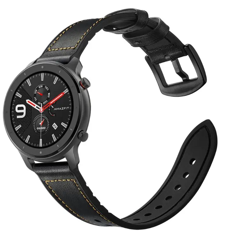 1 шт. ремешок для часов из натуральной кожи для AMAZFIT GTR 42 мм/47 мм Смарт-часы - Цвет: 42mm A