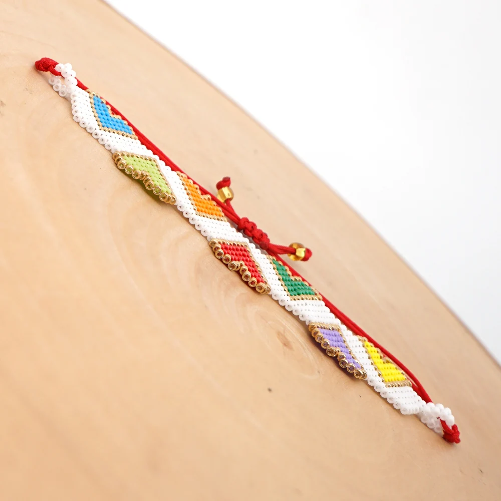 Go2boho браслеты для женщин MIYUKI браслет богемный Радуга 3D Сердце Pulsera Mujer Moda повязки Boho ручной работы ткацкий станок ювелирные изделия