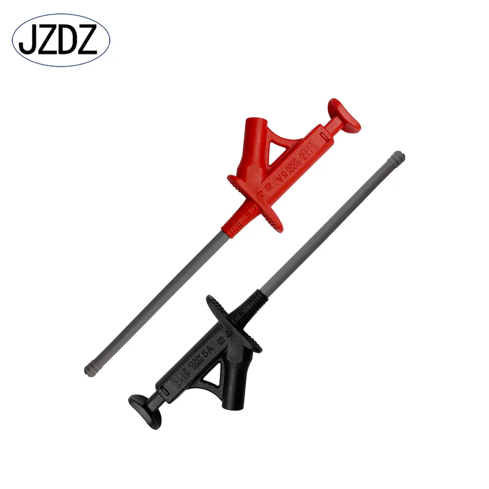 JZDZ Quick Test Hook Clip Professional Insulated High Voltage Flexible Testing Probe 4mm Banana Socket J.30042 | Инструменты