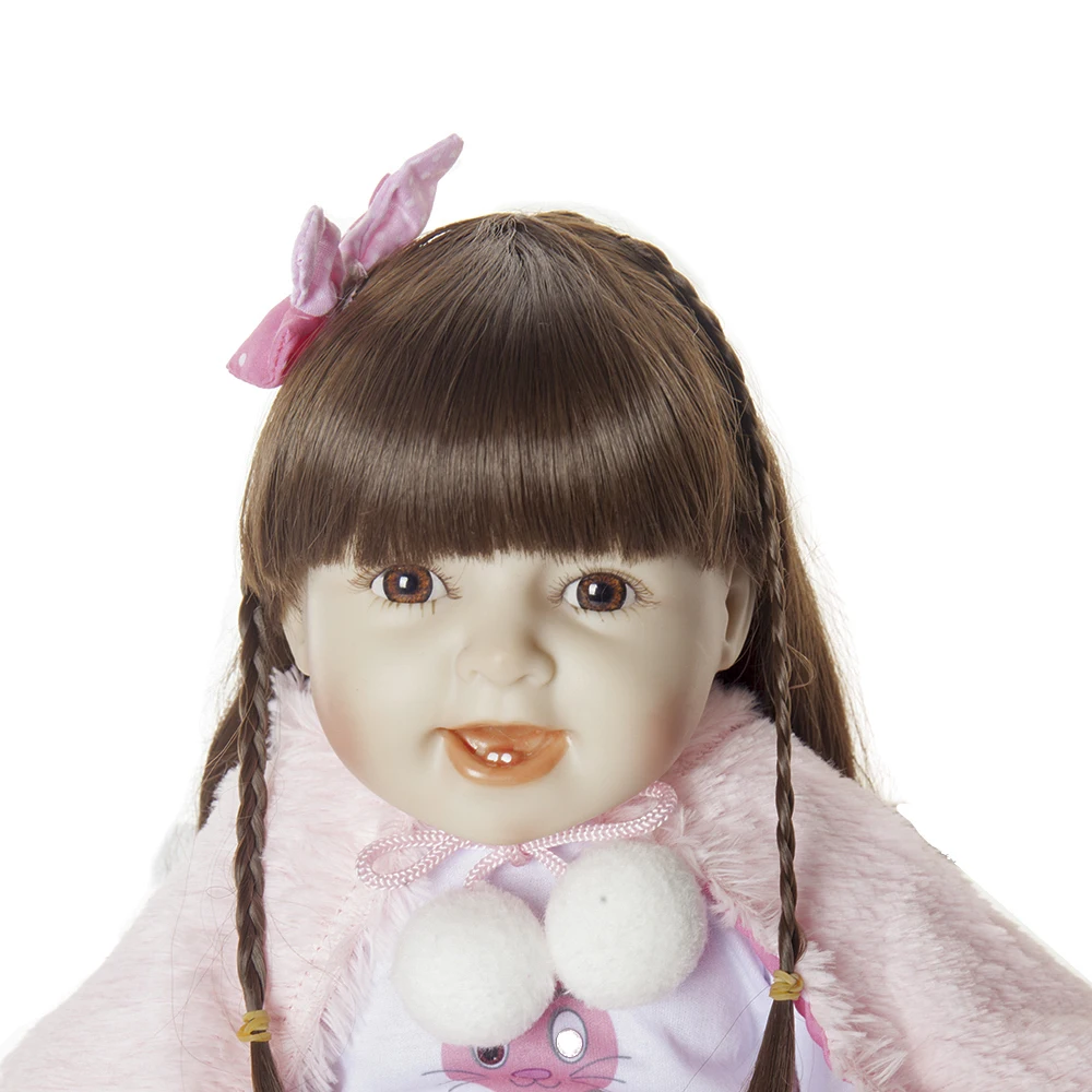 1" 48 см Bebe Reborn Мягкие силиконовые реалистичные игрушки для детей Детские игрушки для волос на все тело кукла гладкая виниловая Кукла Reborn