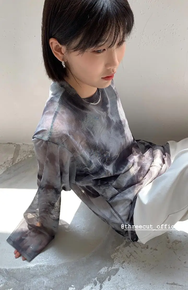 Lengthy Sleeve T-shirts Girls Spring Stylish Tie Dye Design Mesh Harajuku Classic Girls Tops Ulzzang Retro Excessive Avenue Teenagers Clothes 12 H0b57a7b9ce9f4c83967c9cba2dd0460f2