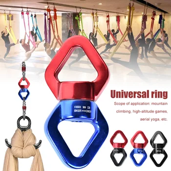 

New 30KN Yoga Accessories Universal Ring Connector Fine-tuning Rope Hammock Rotary Joint For Climbing Yoga Belt Fitness Belt