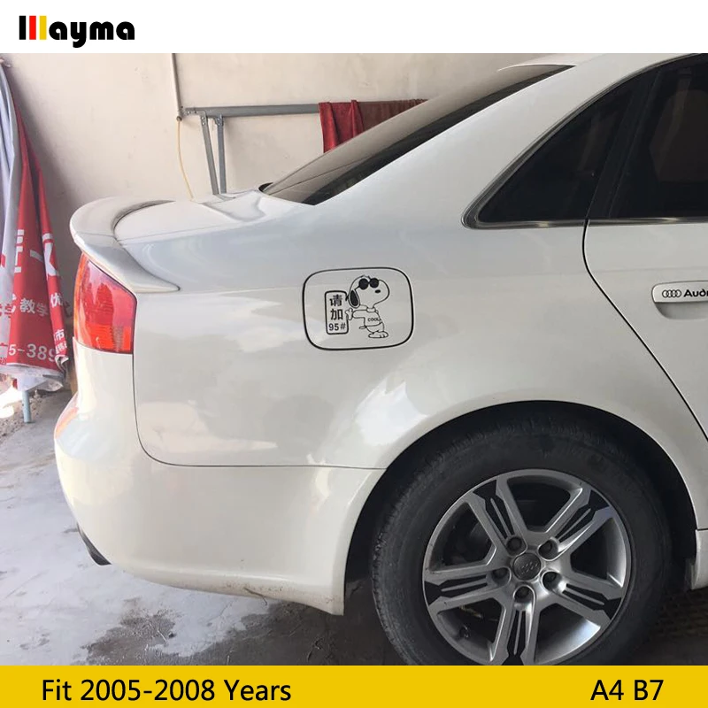 ABT Стиль Pu задний багажник губы для Audi A4 b7 2005-2008 A4 B7 серая грунтовка 3 шт спойлер крыло(не подходит sline& s4