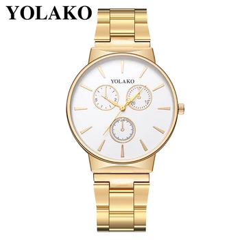 

Men Quartz Watch Round Scale Dial Wrist Watch with Steel Strap for Business Travel LL@17 Quartz Wristwatches