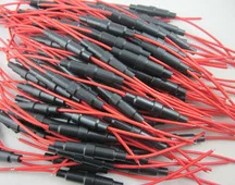 10 шт. 5x20 мм AGC держатель предохранителя встроенный тип винта с проводом 22 AWG |