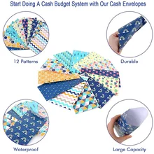  Cash Budget Envelope Wallet System for Women, 12 Budget Sheets Envelopes, Binder Note for Budgeting and Saving Money 