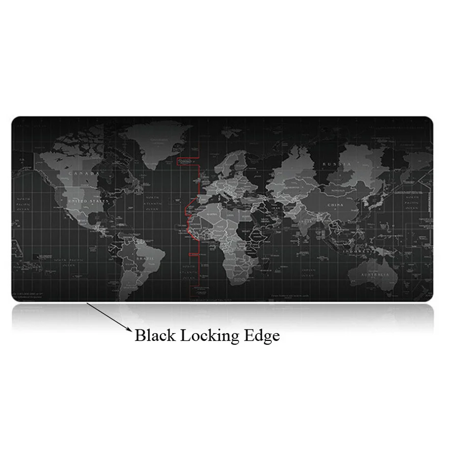  Customized Large Gaming Mouse Pad Gamer World Map Mousepad Anti-slip Natural Rubber Desk Pad Mouse 