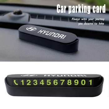 

Car Temporary Parking Card Phone Number Card Car Styling Accessories For Hyundai Solaris i30 i20 Sonata Accent Tucson Elantra