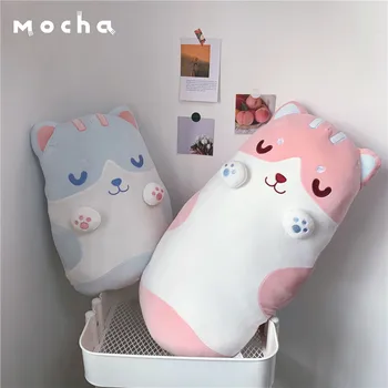 

Stuffed animal Plush Shiba Inu Dog 60cm Pink Blue Plush Toys Girl Sleeping doll birthday Product For Children Christmas gifts