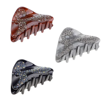 

Womens Large Rhinestone Hair Claw Clamps Clips Grips Style Fashion Accessory 8.5x4.5x4cm
