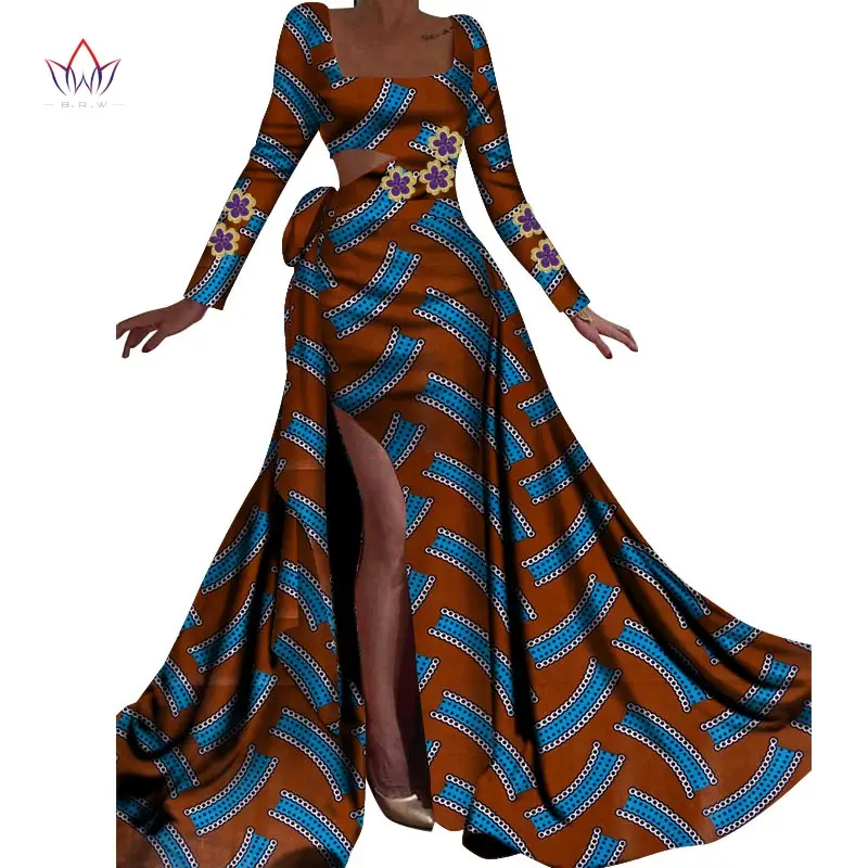 Весенние новые модные африканские платья для женщин Дашики кружева лоскутное традиционная африканская одежда Вечерние платья WY4474 - Цвет: 17