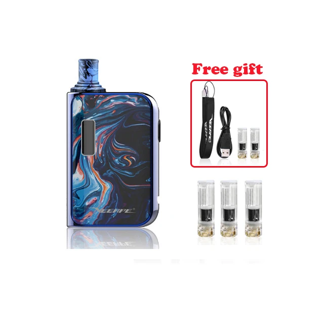 Veeape Vplus комплект 650 мАч КБР масло коробка Vape ручка с 1,2 мл многоразового Pod картридж подходит Ploomtech Plus комплект электронная сигарета испаритель - Цвет: Blue 3pcs Pod