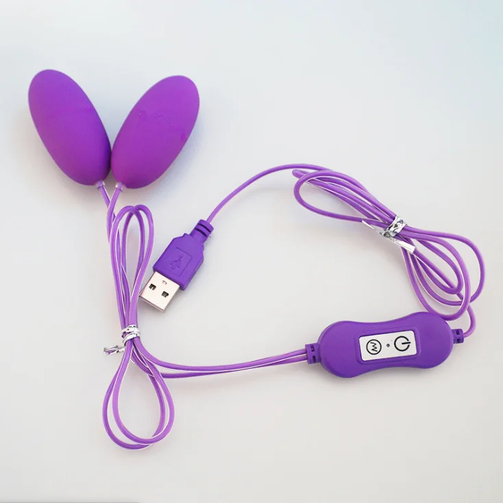 Двойной вибратор с зарядкой от USB яйцо для стимуляции точки G и клитора высокая