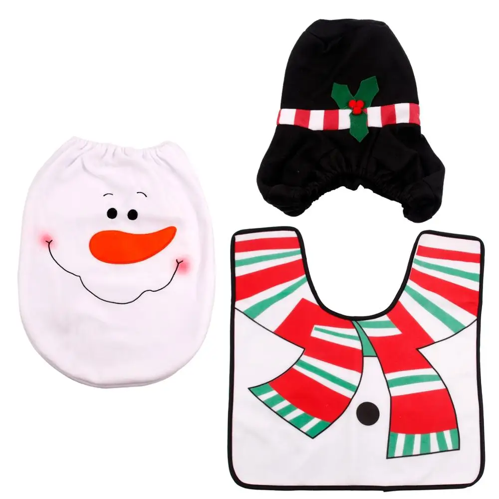 Huiran Санта крышка для унитаза рождественские украшения для дома Navidad Kerst рождественские подарки Рождественский Декор новогодний декор