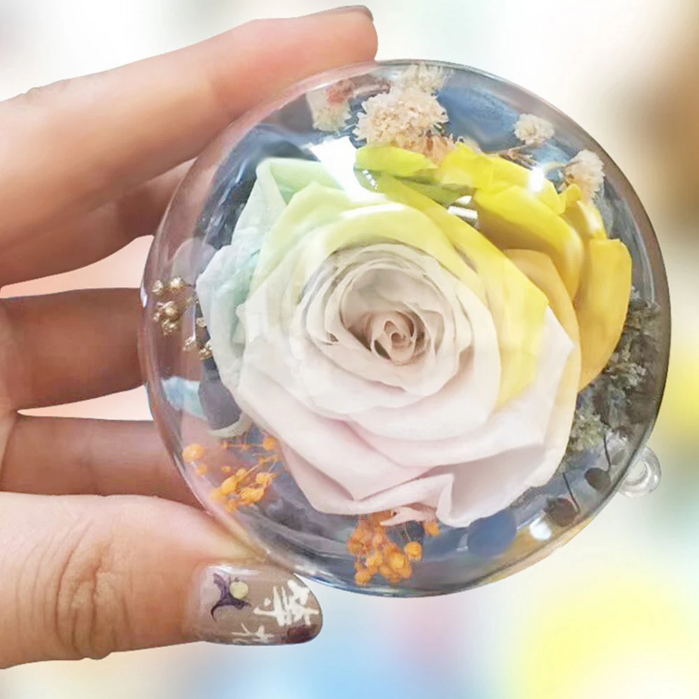 

10Pcs Christmas Tress Hanging Decorations Round Ball Transparent Open Plastic Clear Ornament Kids DIY Party Supplies Gift Box