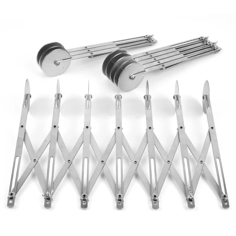 Baking Tool Dough Cutter Baking Accessories 1PC Stainless Steel Dough Divider Cutter Side Pasta Knife Flexible Roller Blade 3/5/7 Wheels Pizza Pastry Peeler Bake Tool